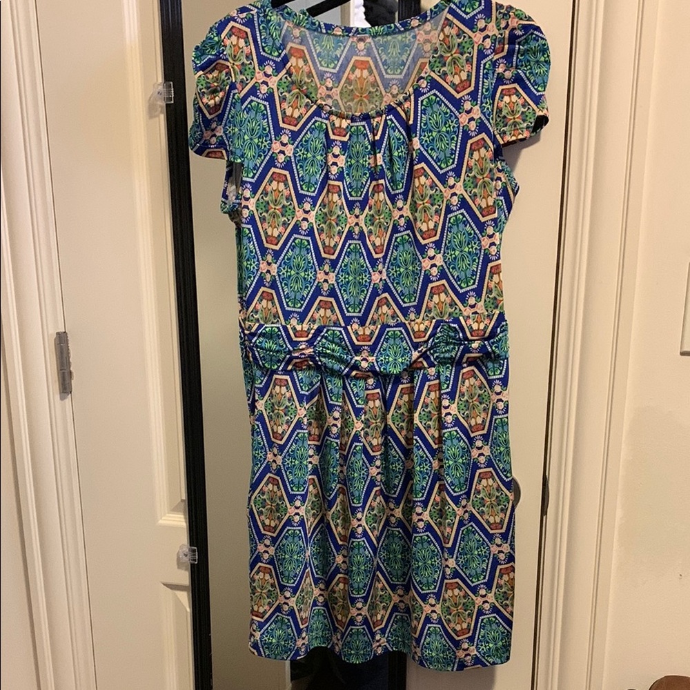 Colorful Geometric Print Dress